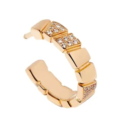 Mono-Boucle d'oreille Ride & Love semi-pav&eacute;e Small