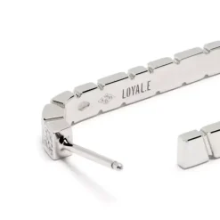 Mono-Boucle d'oreille Ride & Love pavée Medium - Or blanc 18k