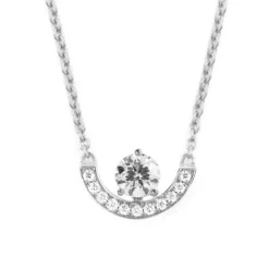 Pendentif Intr&eacute;pide petit arc 0.5ct pav&eacute;