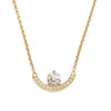 Pendentif Intr&eacute;pide grand arc 0.5ct pav&eacute;