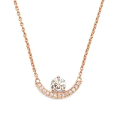 Pendentif Intr&eacute;pide grand arc 0.5ct pav&eacute;