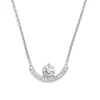 Pendentif Intr&eacute;pide grand arc 0.5ct pav&eacute;