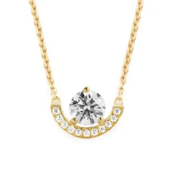 Pendentif Intr&eacute;pide petit arc 1ct pav&eacute;