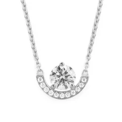 Pendentif Intrépide petit arc 1ct pavé