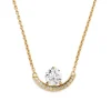 Pendentif Intr&eacute;pide grand arc 1ct pav&eacute;