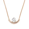 Pendentif Intr&eacute;pide grand arc 1ct pav&eacute;