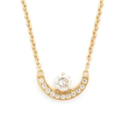 Pendentif Intr&eacute;pide petit arc 0.25ct pav&eacute;