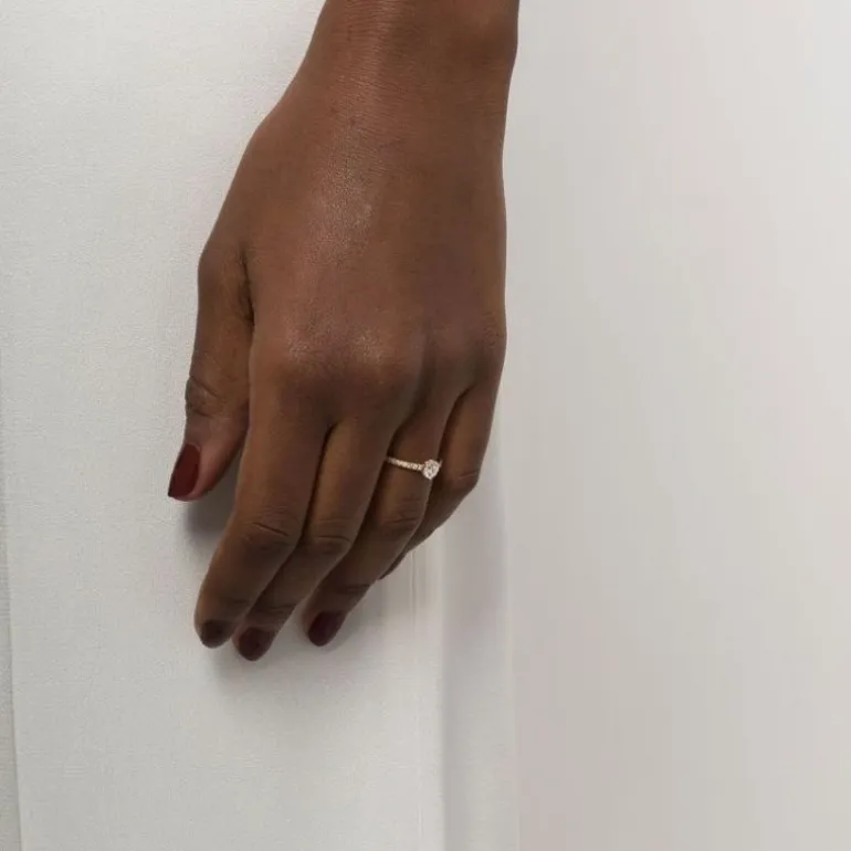 Solitaire Absolu.e 0.5ct pavé